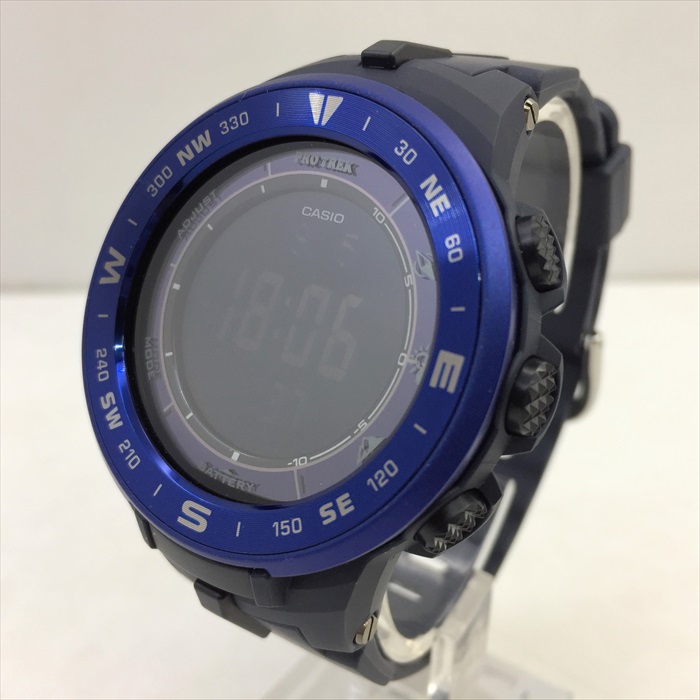 Casio Casio Pro Trek Prg 330 2jf Triple Sensor Tough Solar Solar Watch Black X Blue Men S Watch Watch Used Good Fs Izumi Chuo Store Watchcharts