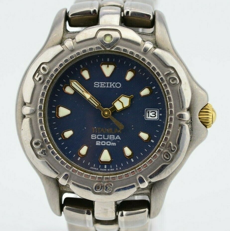 SEIKO TITANIUMScubaダイバーズウォッチ7n35-6120