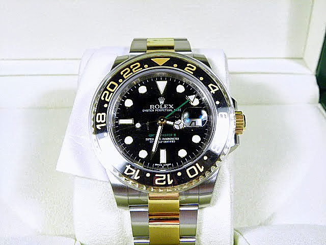 Rolex gmt2 tt black dial ref116713ln all stickers bnib complete ...