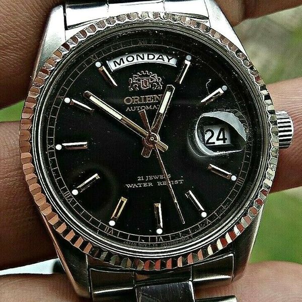 Orient President Day Date Black Discon with Fluted Bezel + New Orient Classic DD WatchCharts