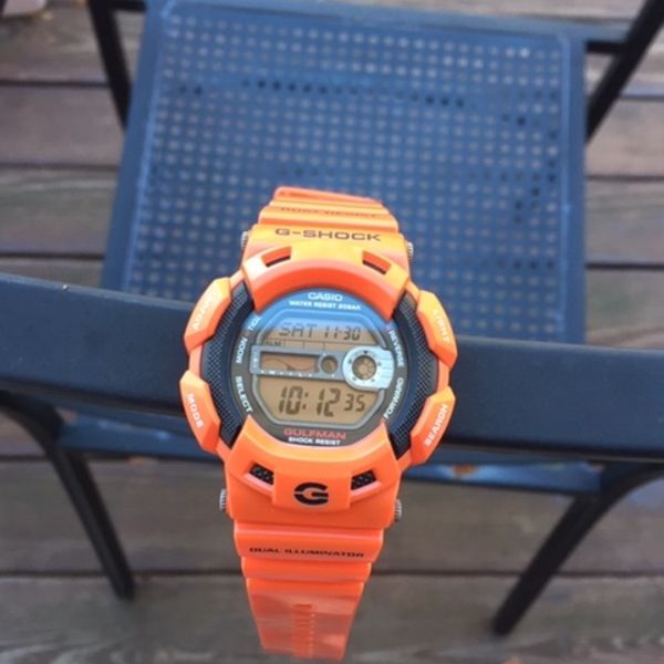 Casio G Shock Gulfman Orange Rare G-9100R Rescue Series Titanium ...