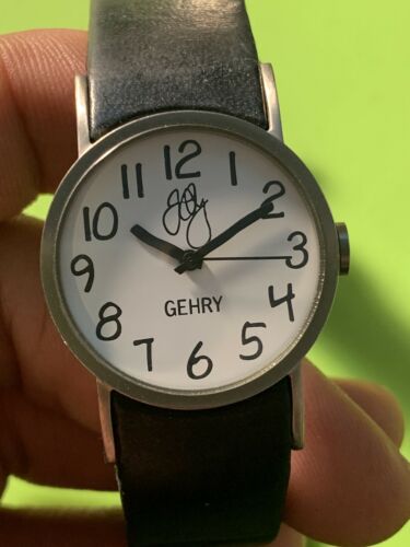 Frank Gehry By Fossil GH-1002 Titanium Black Leather Watch