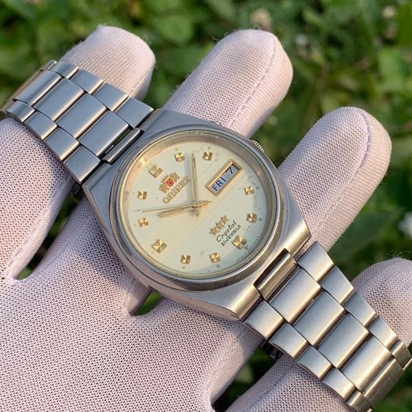 Vintage Orient Crystal 3 star 21 Jewels Japan Made Menâ s Watch EM1T-C2 ...