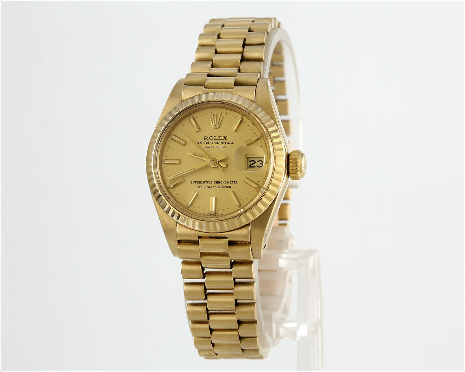 Rolex Oyster Perpetual Datejust 18K Yellow Gold Ladies Watch 6917