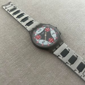 Swatch Irony Retrograde - YRS400G - Dark steel, unbenutzt