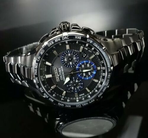 NEW Seiko Men's Solar Coutura Radio Controlled Black PVD Bracelet Watch  SSG021 | WatchCharts