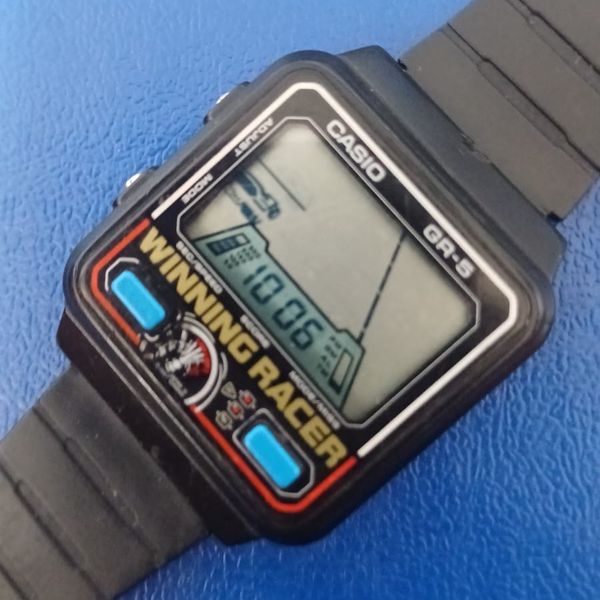 RARE CASIO WINNING RACE GR-5 GAME WATCH. ALL WORKING SERVICED 1987 FAST ...