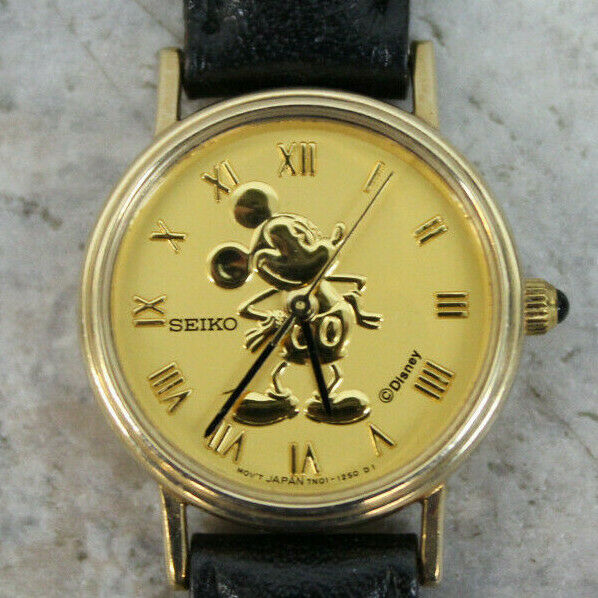 Seiko Mickey Mouse Watch 14k Solid Gold Disney Collection | WatchCharts
