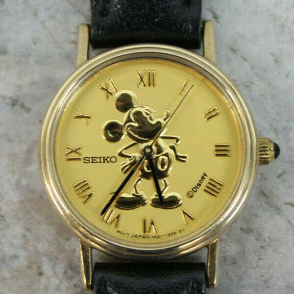 Seiko Mickey Mouse Watch 14k Solid Gold Disney Collection WatchCharts