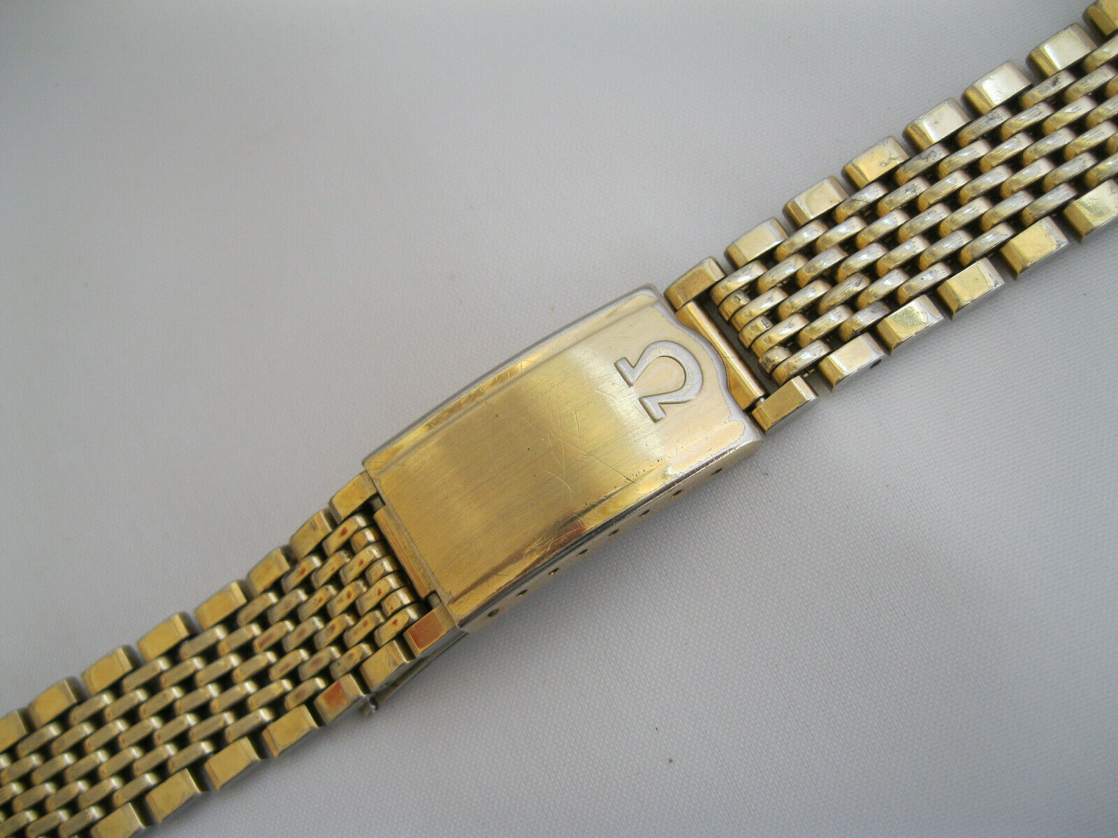 RARE US Made Original 18mm Omega 14K GF Beads of Rice Watch Bracelet #11  Ends ++