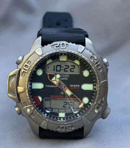 Vintage Citizen Promaster Aqualand Divers Duplex WR 200M titanium C506 S016088 WatchCharts Marketplace