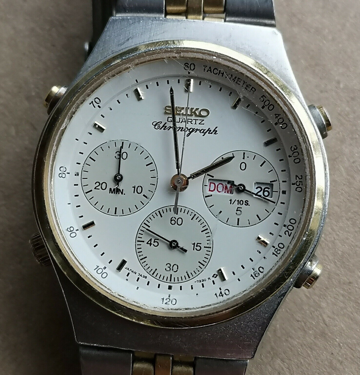 Seiko Quartz Alarm Chronograph 7A38 7230 Wristwatch - New Battery Fitted |  WatchCharts