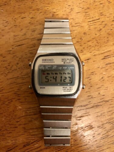 Vintage 1980 Seiko Digital Chronograph Watch in Good Cond. M929-5019 new  battery | WatchCharts