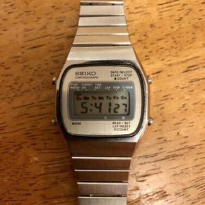 Vintage 1980 Seiko Digital Chronograph Watch in Good Cond. M929-5019 new  battery | WatchCharts