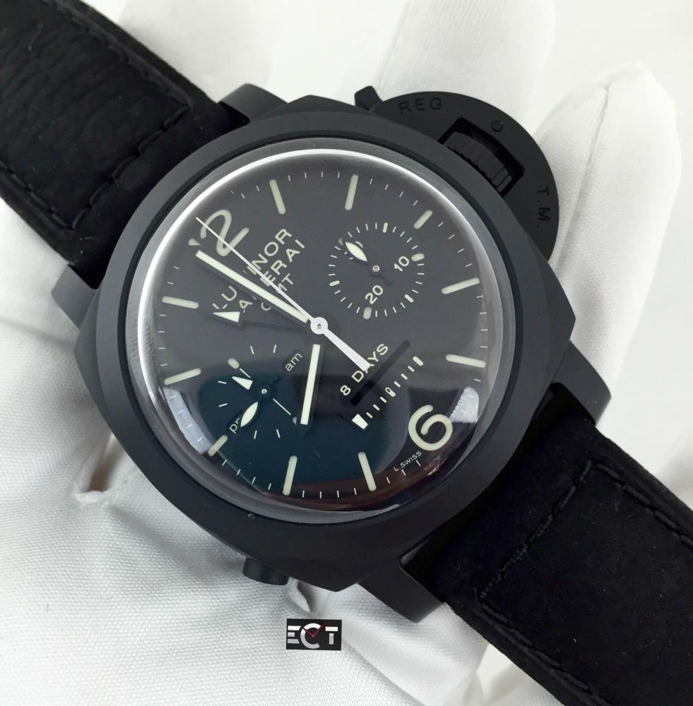 FS Panerai PAM00317 Luminor 1950 Chrono 8 Days Black Knight GMT