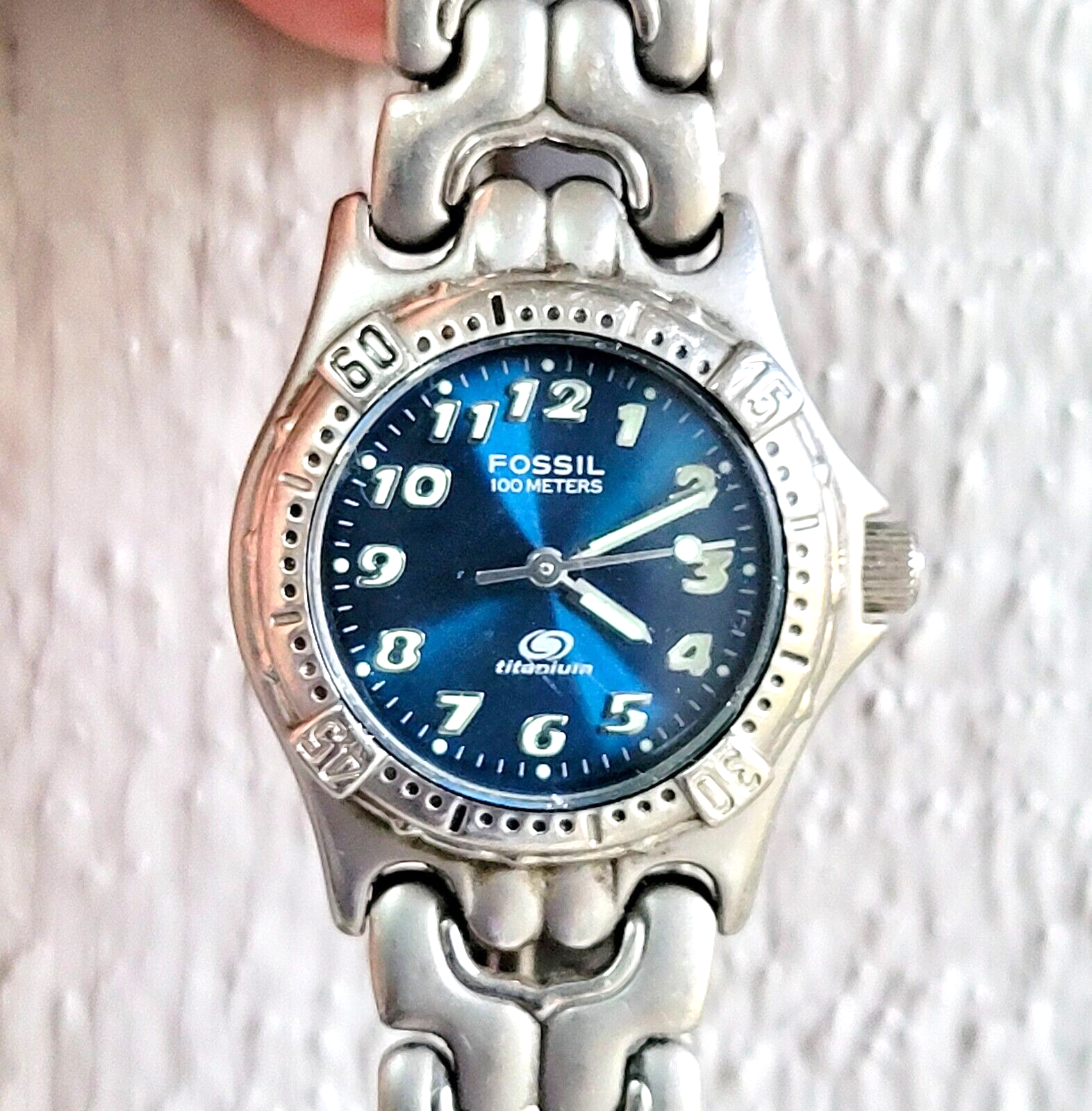 Fossil Blue Women\'s Watch New Battery Womens Fossil Blue AM-3446 Stainless Steel | Mercari main image 3