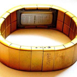 Rare Vintage Philippe Starck with Fossil Gold Tone LCD Digital