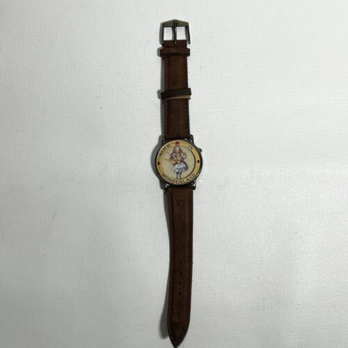 Alice in Wonderland Brown Leather Wrist Watch