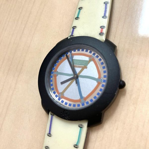 Montre United Colors Of Benetton By Bulova - Vintage Années 90, Quartz, Cadran Blanc, Occasion Bon état