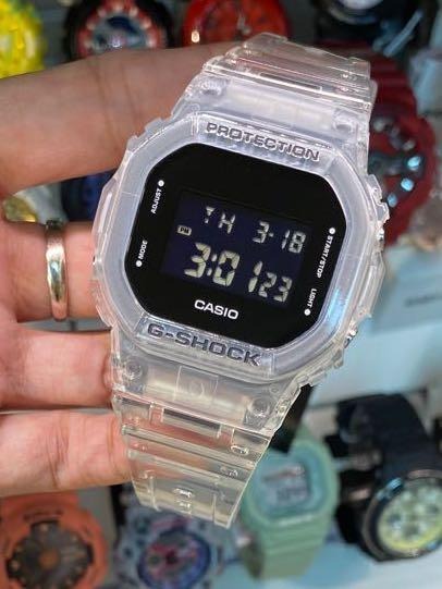 Casio G Shock Dw 5600ske 7dr Transparent Strap Design Black Digital Watch Dw 5600ske 7d Dw 5600ske 7 Dw 5600ske Dw 5600 Watchcharts