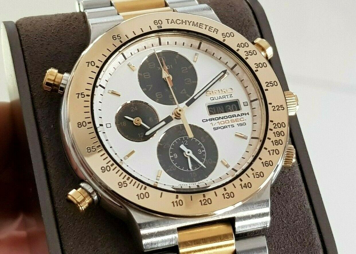 Seiko 7T59 - 6A00 1/100 Sec Sports 150 Quartz Chronograph Watch Seiko 7T59 - 6A00 1/100 Sec Sports 150 Quartz Chronograph Watch