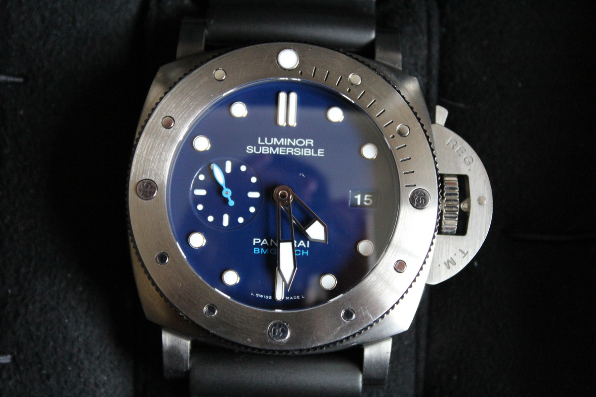 FS Panerai PAM 692 Submersible BMG Blue Dial 47mm With BOX AND