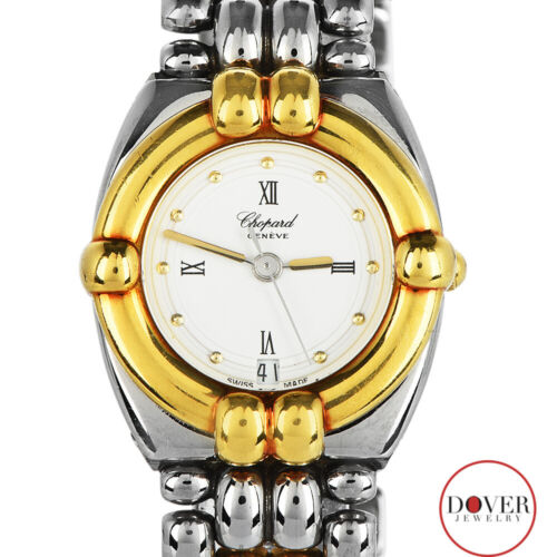 Chopard Gstaad 18K Gold Steel 8112 23mm Ladies Quartz Watch NR