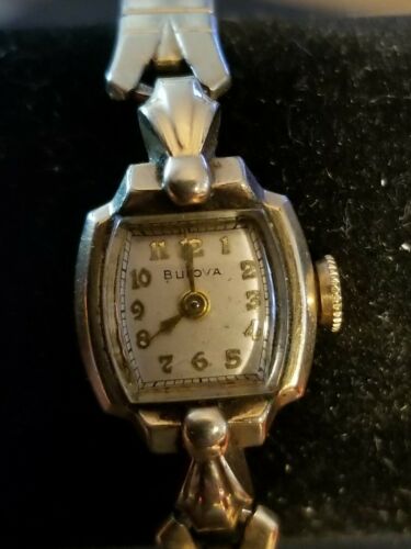 vintage bulova ladies watch 14k