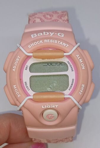 Vintage Casio Baby G Watch pink animal print used Y2k 2000