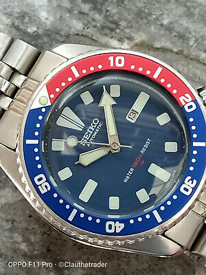 VINTAGE SEIKO DIVER 4205-0156 BLUE MOD AUTOMATIC UNISEX WATCH S.N