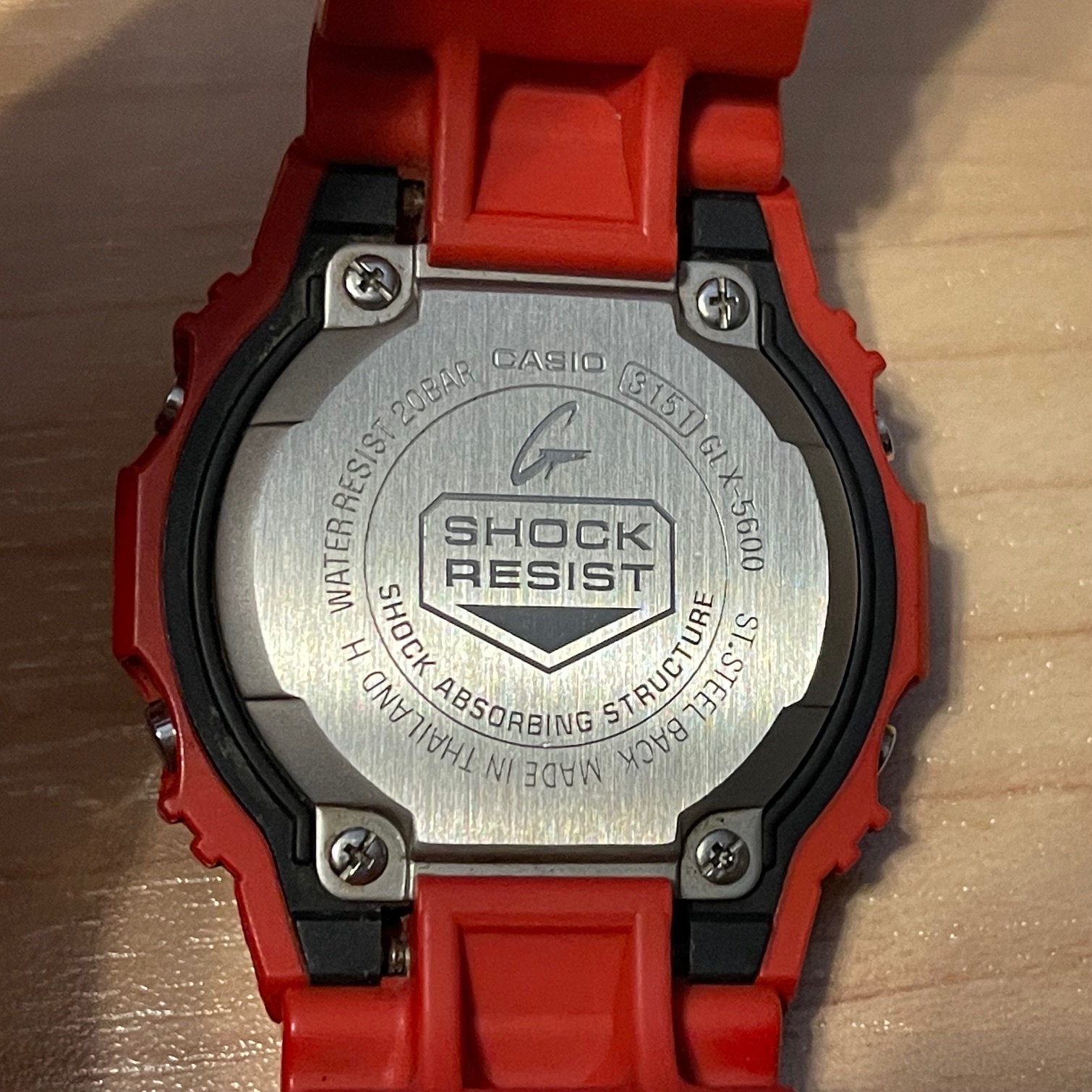 WTS Casio G Shock GLX 5600 4 Red G Lide Tide Moon Graph Digital Watch WatchCharts Marketplace