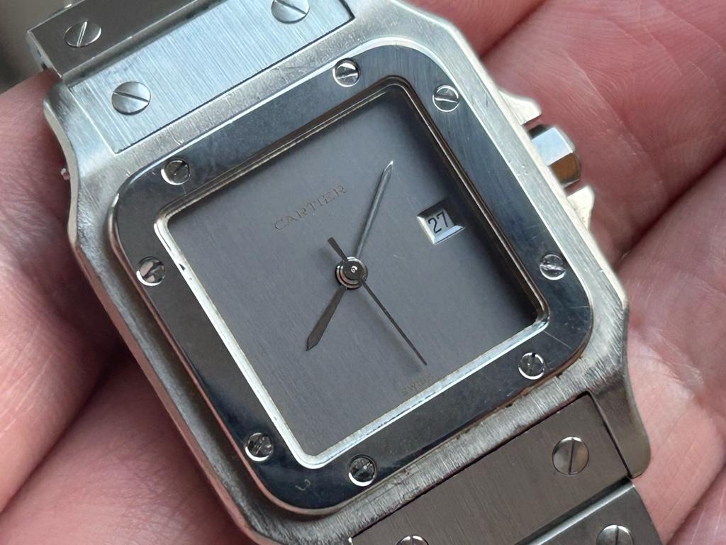 FS Cartier Santos Men rare ghost grey ref. 2960 automatic