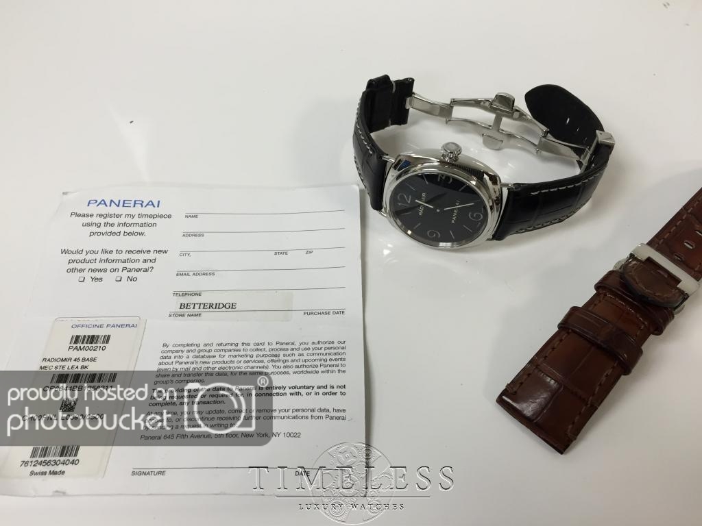 FS Panerai Radiomir PAM 210 WatchCharts Marketplace