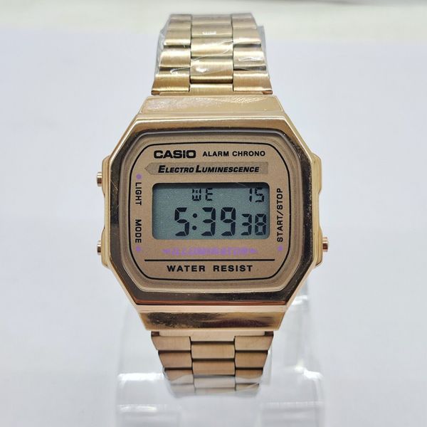 Casio Vintage Series Digital Electro illuminator Rose Gold Unisex's ...