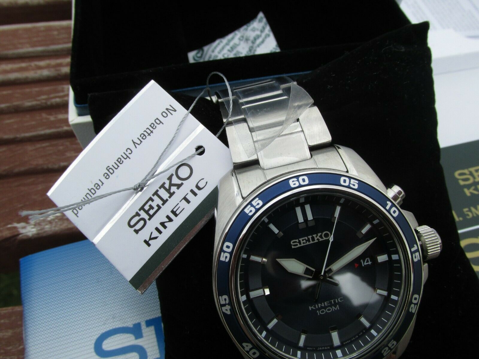 Superb SEIKO Kinetic SKA783P1 Blue dial watch Brand NEW all boxes and  booklets | WatchCharts