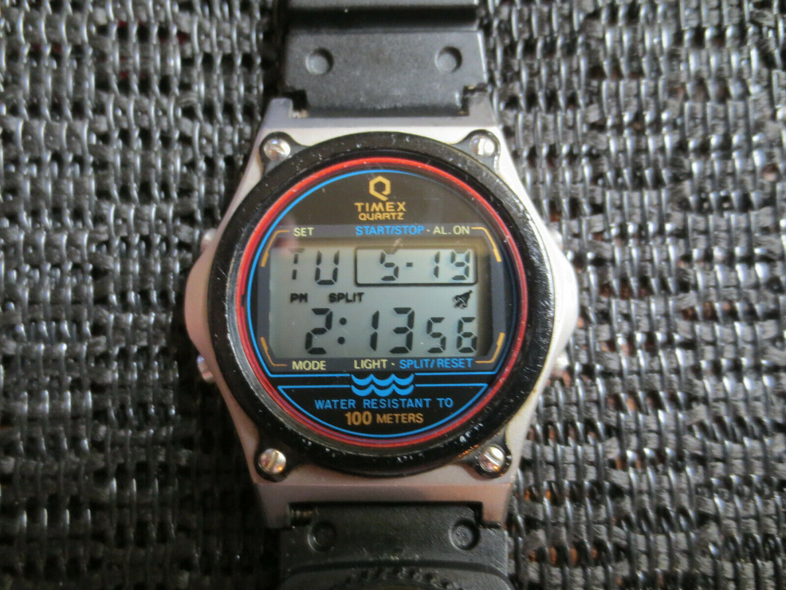 Vintage Q Timex Atlantis 100 Digital Watch 100 Meters w/ Compass