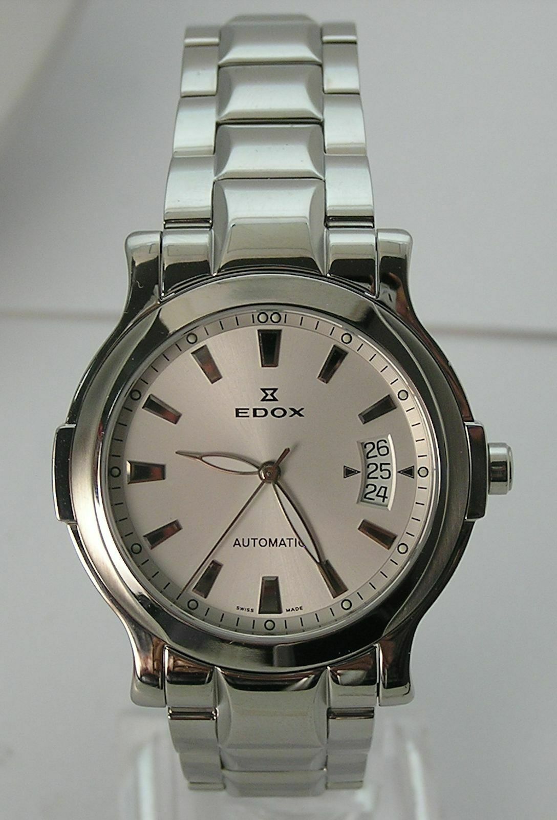 Men's Edox Stainless Automatic Unusual Date Window @3 O'Clock