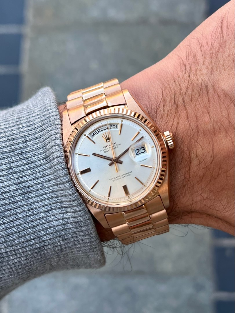 Rose gold sale day date 36