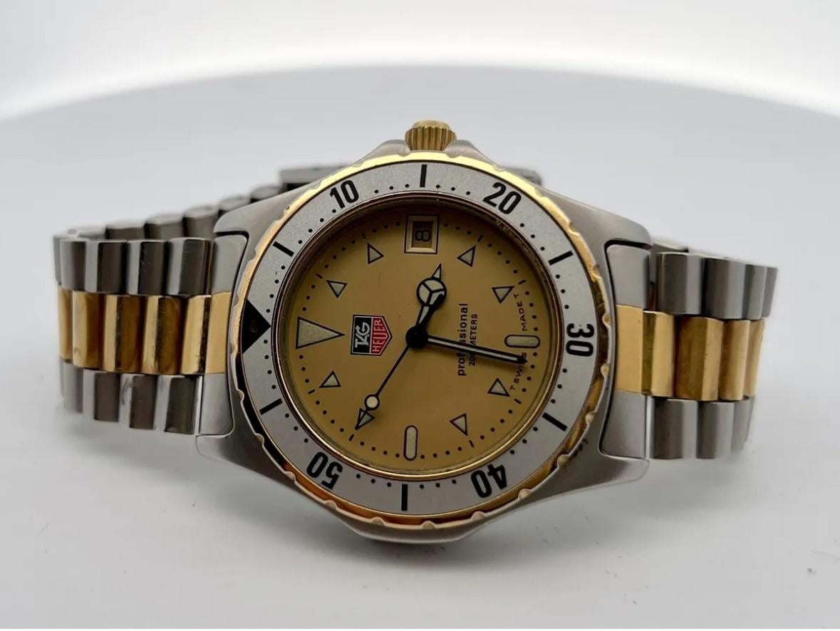 WTS Vintage 90 s Tag Heuer 2000 Professional 200m Two tone Cream