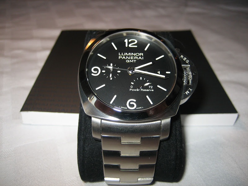 FS Panerai PAM 347 Luminor GMT Power Reserve on SS bracelet with