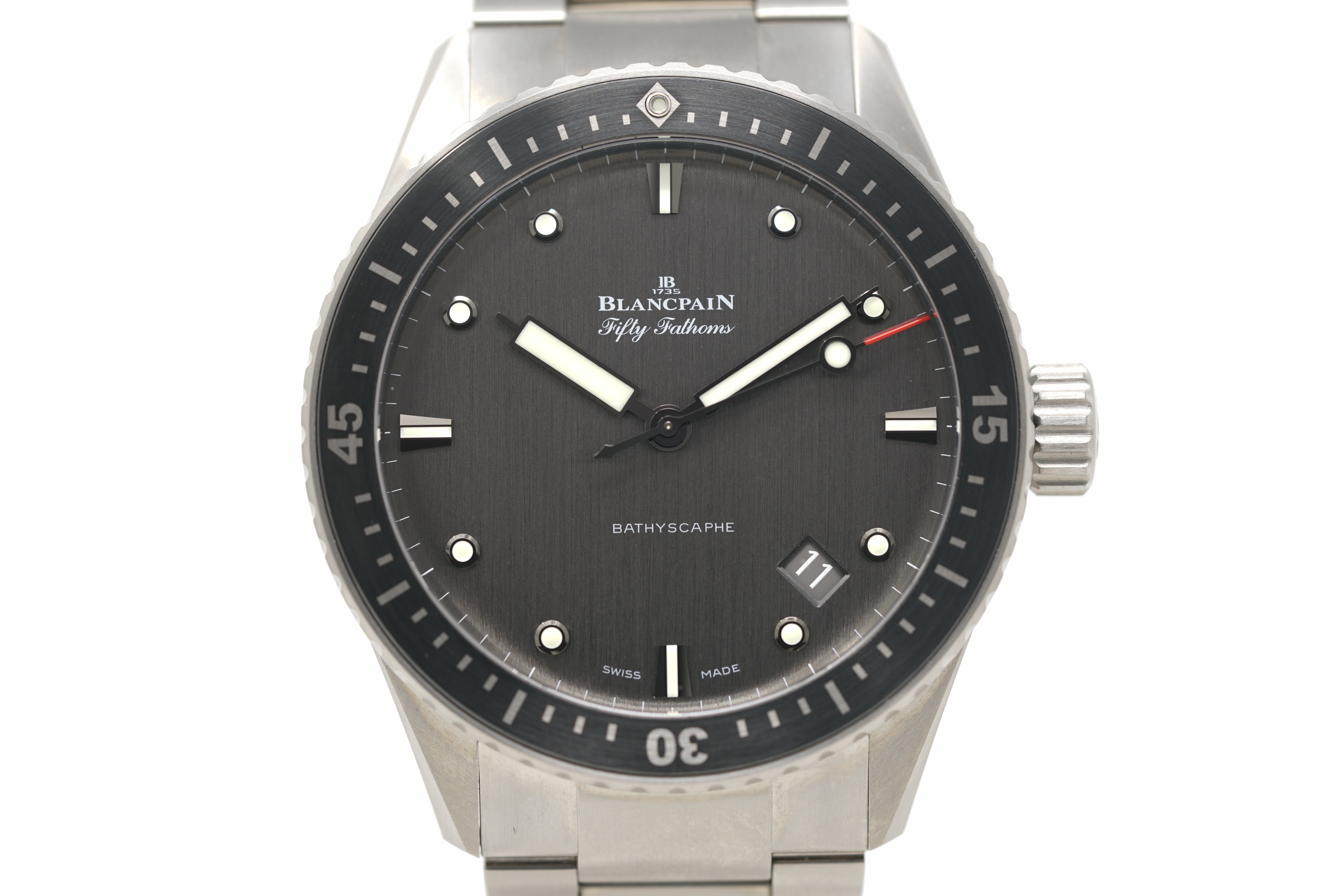 FS Pre Owned Blancpain Fifty Fathoms Bathyscaphe Titanium 5000