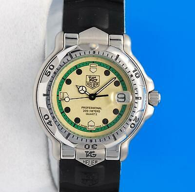 Mens Tag Heuer 6000 SS Watch on Rubber Strap GLOW Dial WH1211