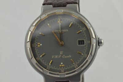 Longines Conquest Quartz Montre Hommes Titan Or 8026 Vintage