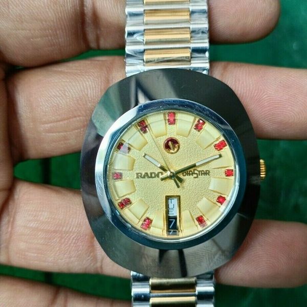 Vintage Used Rado Diastar Automatic Two Tone 36 MM Men's Watch Red ...