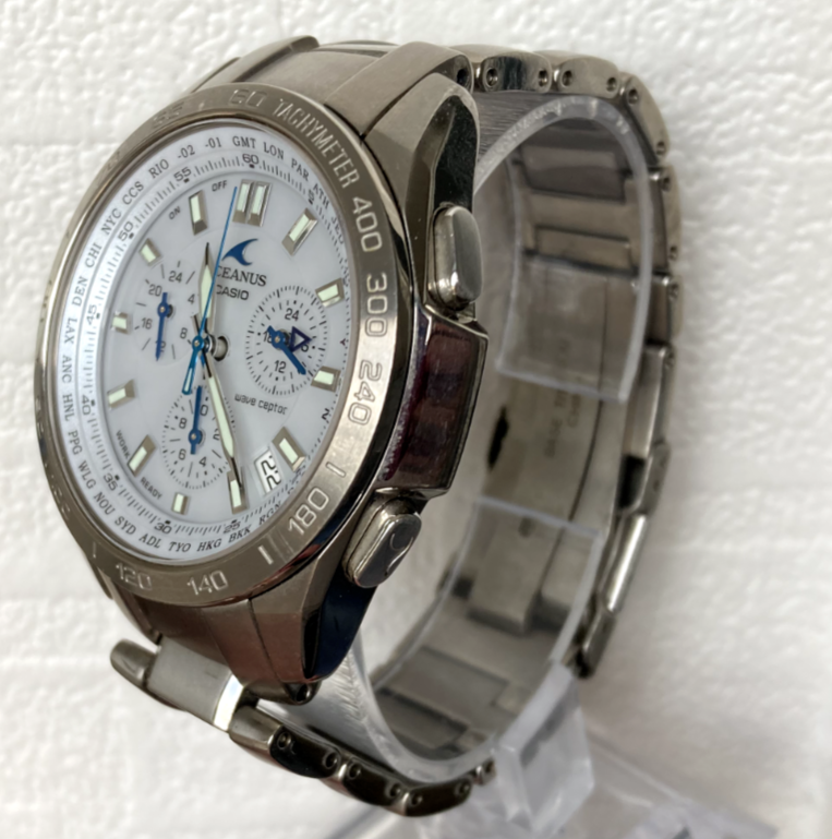 国内外の人気！ CASIO/オシアナスOCW−600チタニウムメンズ腕時計 ...