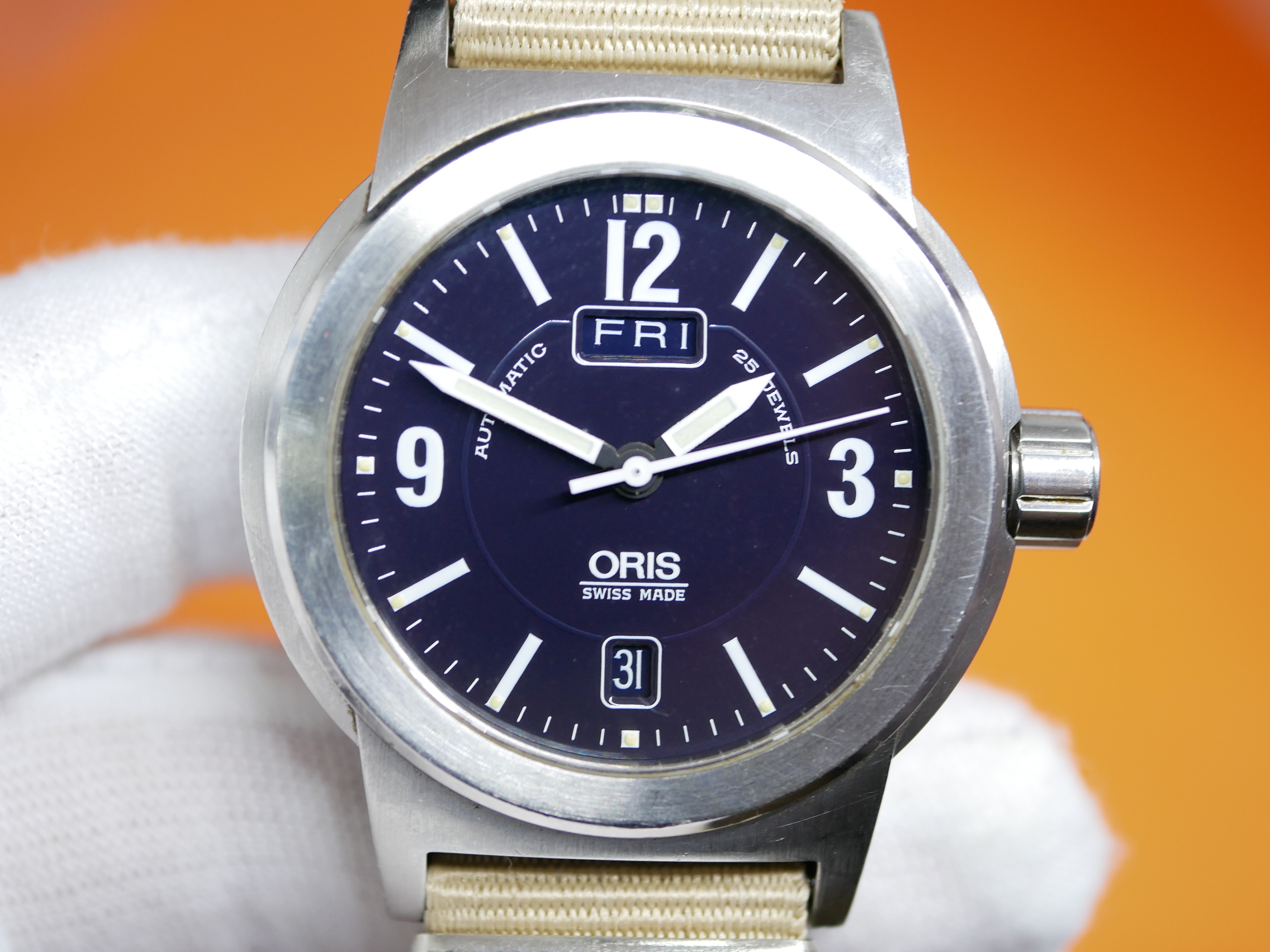 WTS Rare Oris BC3 Big Crown 40MM 3 9 12 Dial Reference 7500 for