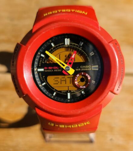 Casio G-Shock AW-582CC-4A Rare crazy colors red and yellow GUC