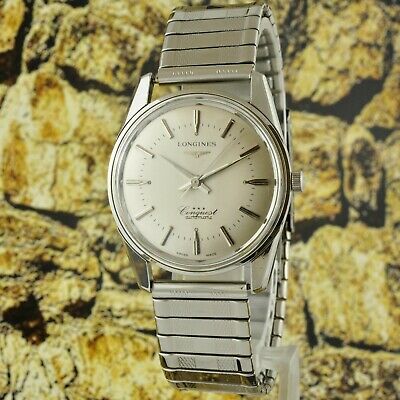 VINTAGE SPORTY LONGINES CONQUEST FISH LOGO AUTOMATIC SS GENTS