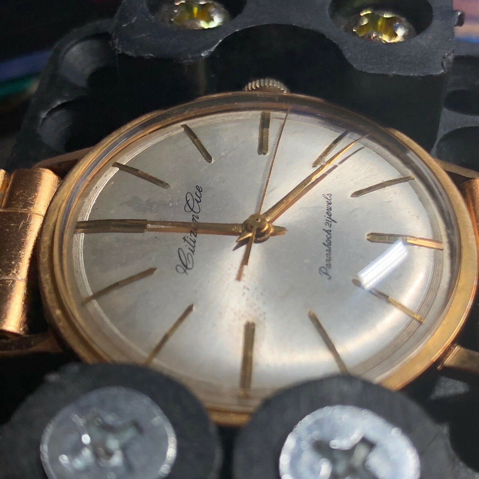 Vintage 1961 LARGE JAPAN CITIZEN ACE PARASHOCK A15306 SS 21 Jewels