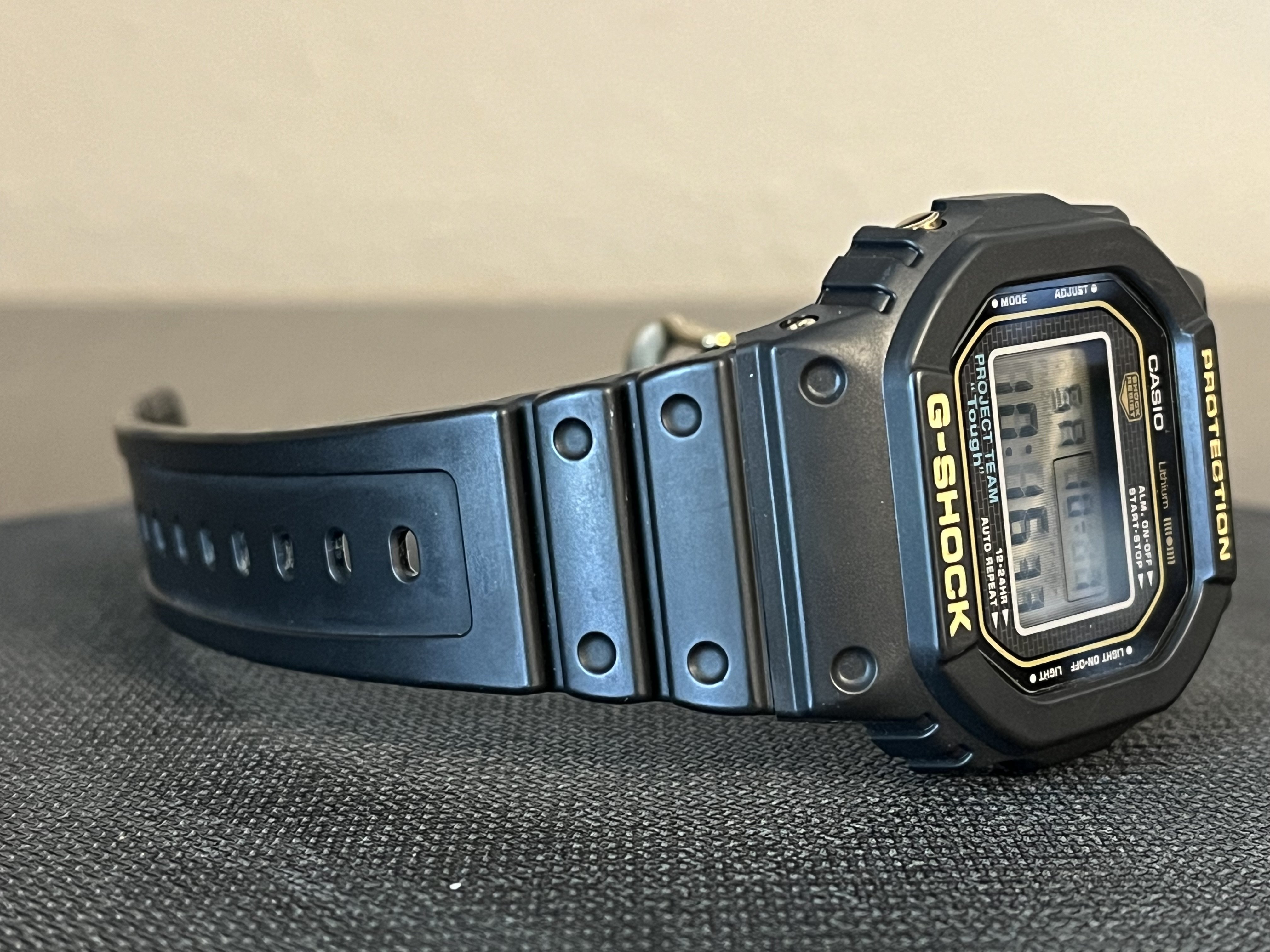 Casio G SHOCK DW 5035D Gold 35th Anniversary Square with box tin manual WatchCharts Marketplace